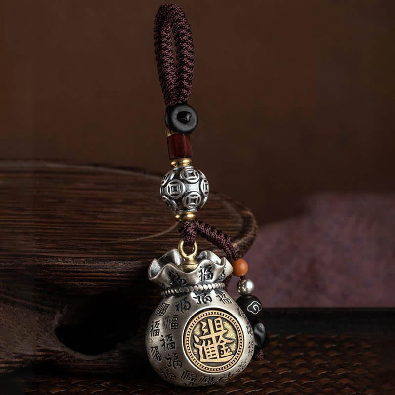 Buddha Stones Fu Charakter Worek Pieniędzy Zarabianie Pieniędzy Każdego Dnia Brelok Fortuny