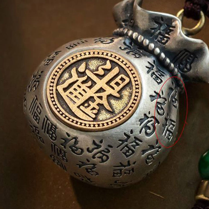 Buddha Stones Fu Charakter Worek Pieniędzy Zarabianie Pieniędzy Każdego Dnia Brelok Fortuny