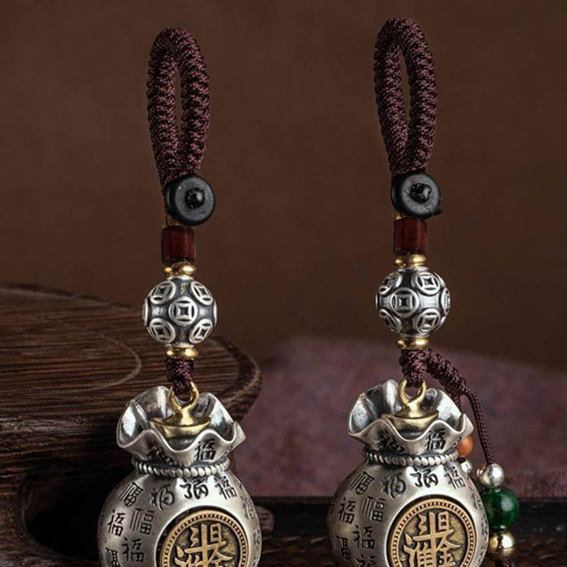 Buddha Stones Fu Charakter Worek Pieniędzy Zarabianie Pieniędzy Każdego Dnia Brelok Fortuny