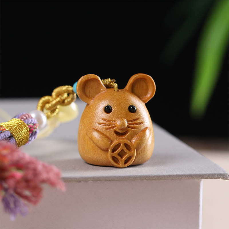 Buddha Stones sandałowego, 12 chińskich błogosławieństw zodiaku, kolorowe frędzle, brelok do kluczy - image 9