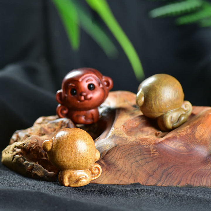 Buddha Stones, zielone drzewo sandałowe, małe liście, czerwone drzewo sandałowe, urocze małpki, zwierzęta, dekoracja pokoju - image 14