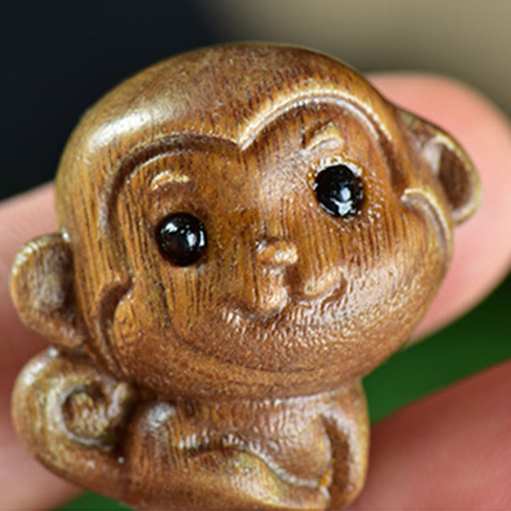 Buddha Stones, zielone drzewo sandałowe, małe liście, czerwone drzewo sandałowe, urocze małpki, zwierzęta, dekoracja pokoju - image 3