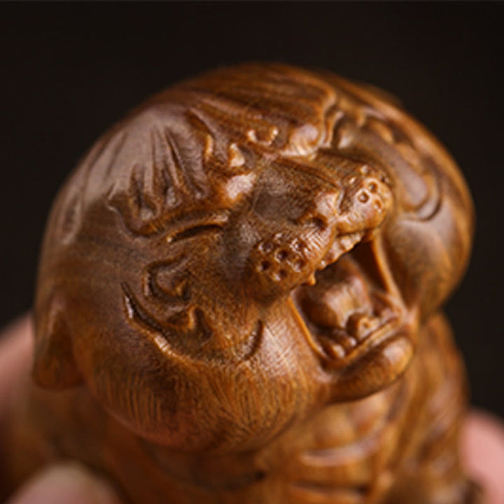 Buddha Stones Drzewo Sandałowe Słodkie Tygrysy Zwierzęta Pozytywna Dekoracja - image 11