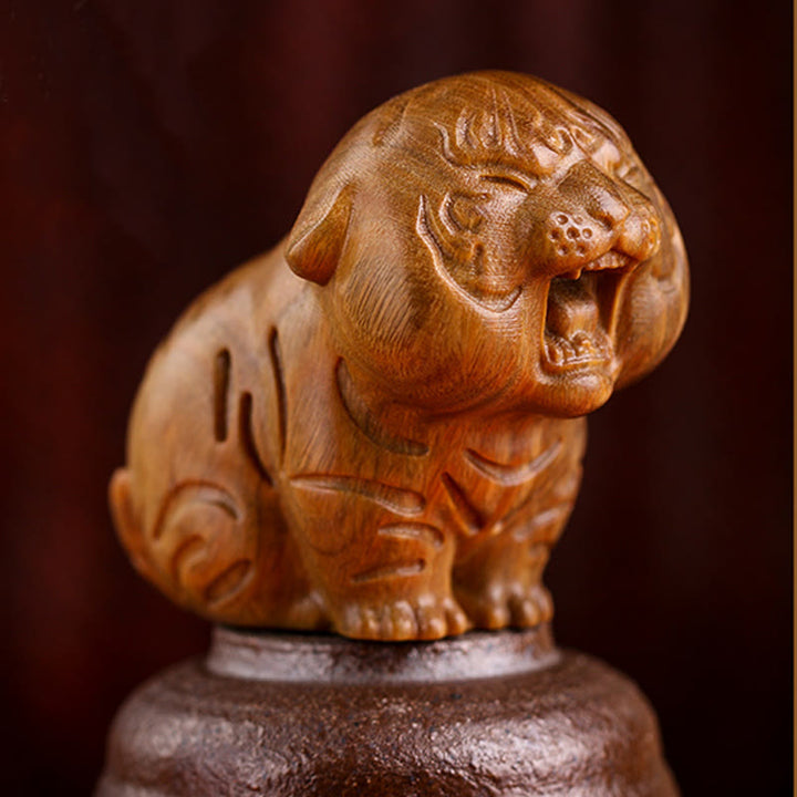 Buddha Stones Drzewo Sandałowe Słodkie Tygrysy Zwierzęta Pozytywna Dekoracja - image 3