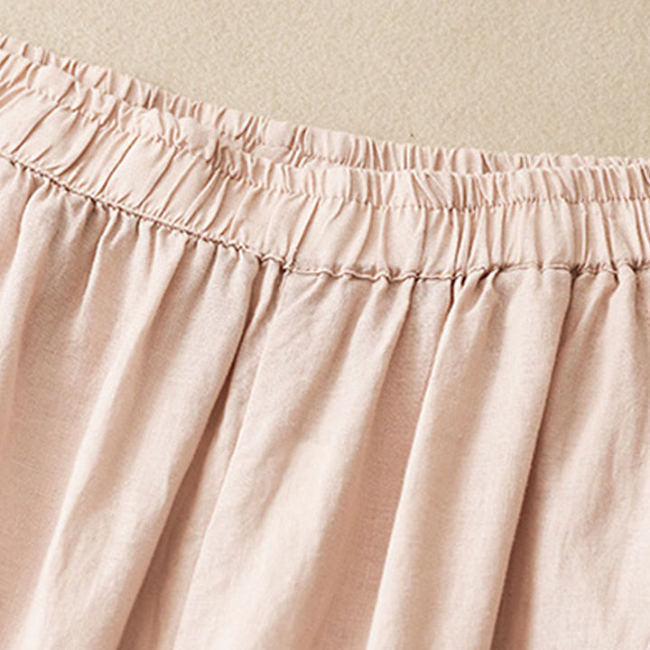 Spodnie damskie haremowe z bawełny i lnu z kieszeniami, swobodne, proste, z Buddha Stones - image 26