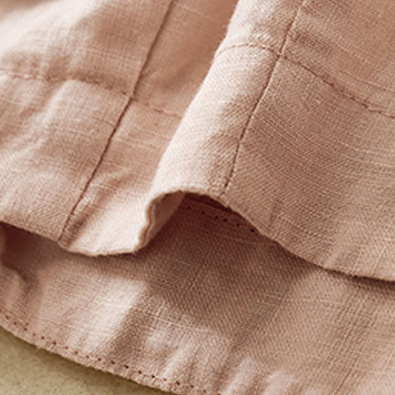 Spodnie damskie haremowe z bawełny i lnu z kieszeniami, swobodne, proste, z Buddha Stones - image 24