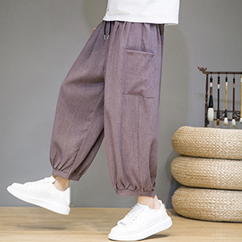 Spodnie haremowe męskie Buddha Stones, skrócone, długość 7-8, z kieszeniami bocznymi - image 32