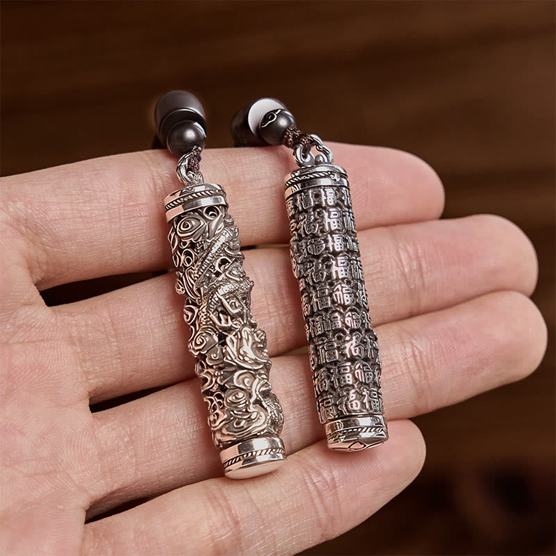 Buddha Stones Miedziany naszyjnik z wisiorkiem w kształcie smoka Fu - image 11