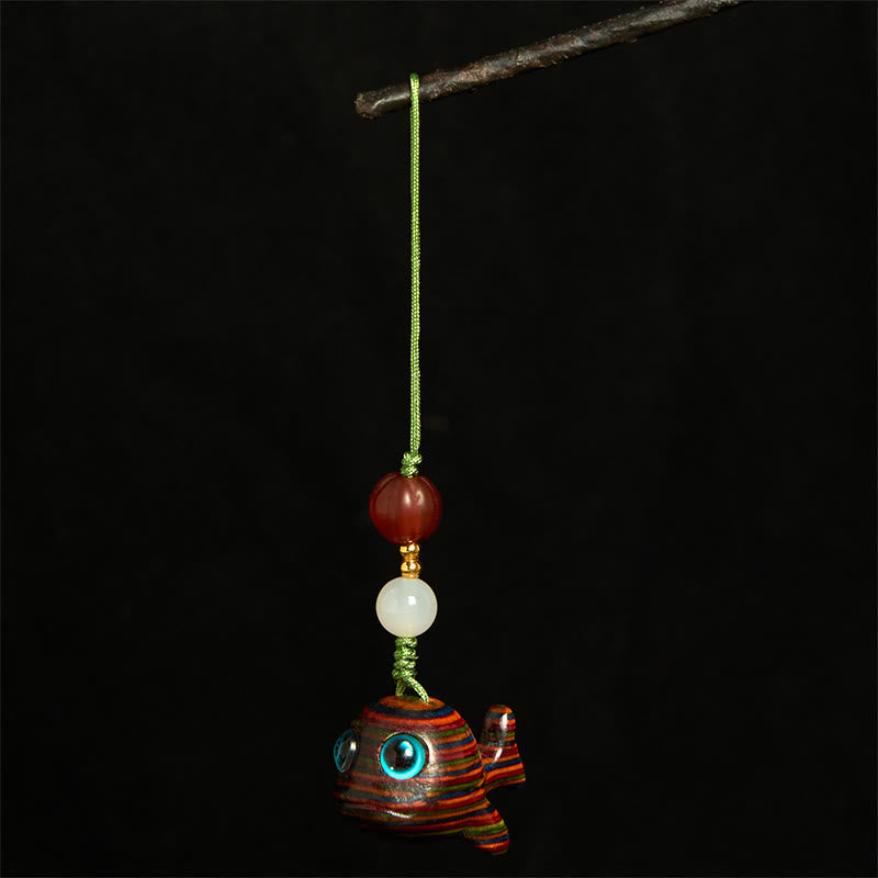 Buddha Stones, tęczowy eukaliptus, delfin, rzeźbiony, pozytywny brelok do telefonu, dekoracja do zawieszenia - image 10