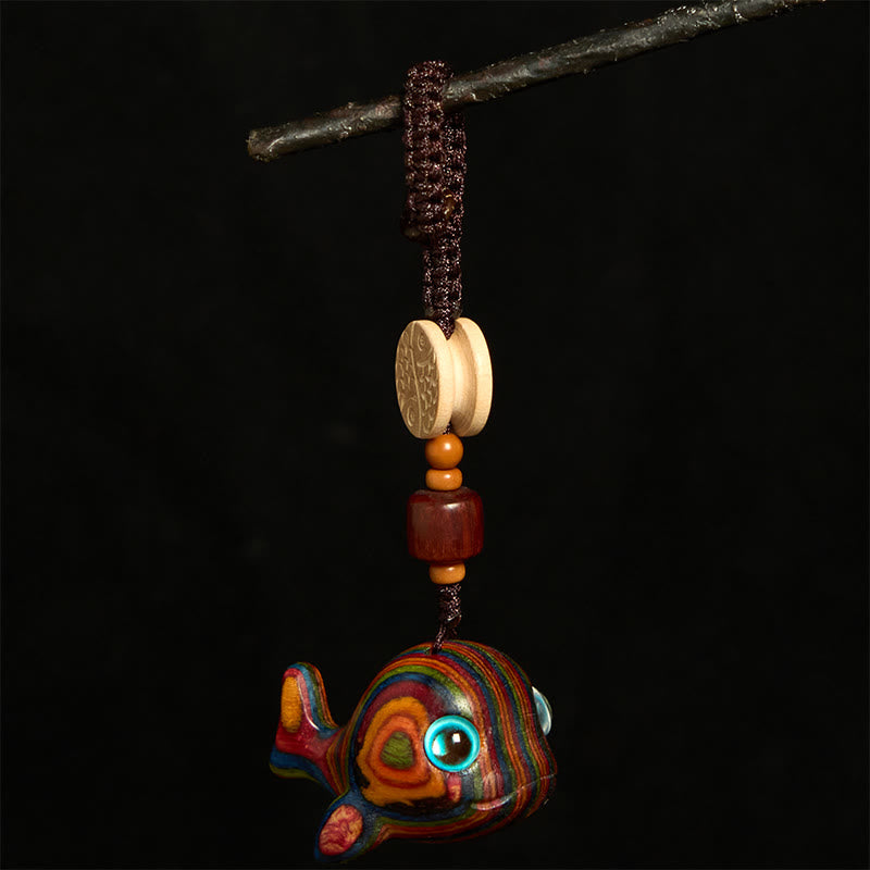 Buddha Stones, tęczowy eukaliptus, delfin, rzeźbiony, pozytywny brelok do telefonu, dekoracja do zawieszenia - image 2