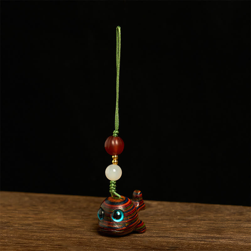 Buddha Stones, tęczowy eukaliptus, delfin, rzeźbiony, pozytywny brelok do telefonu, dekoracja do zawieszenia - Dekoracja do zawieszenia telefonu - image 9