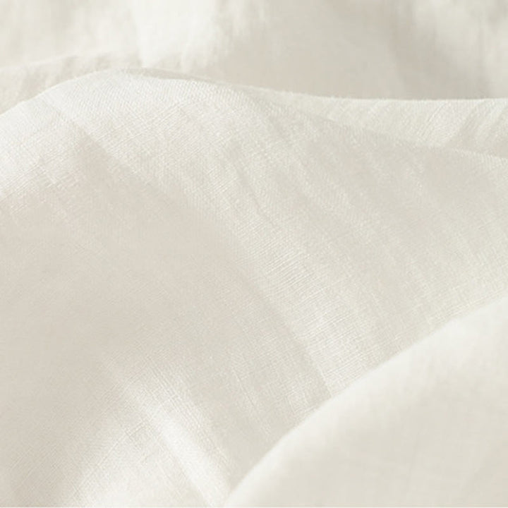 Koszulka damska z krótkim rękawem z bawełny i lnu z haftem "Buddha Stones" w kolorze czerwonym i sercem - image 8