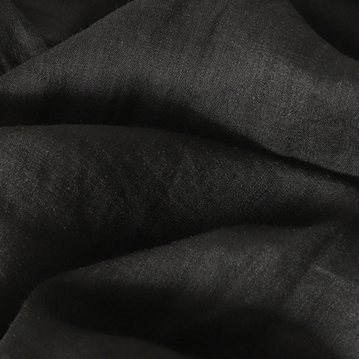 Koszulka damska z krótkim rękawem z bawełny i lnu z haftem "Buddha Stones" w kolorze czerwonym i sercem - image 17