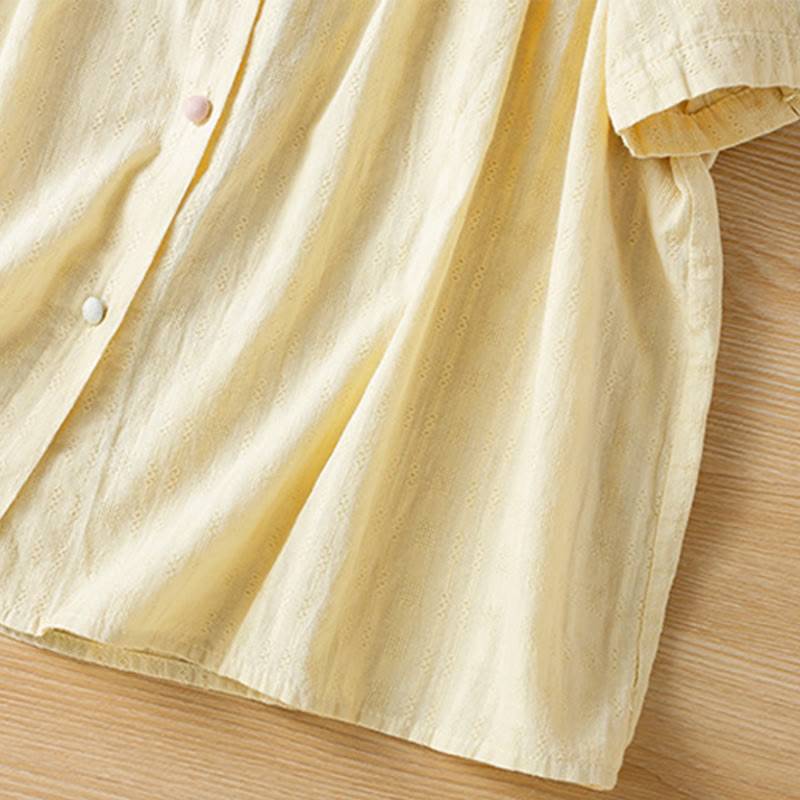 Koszula damska z krótkim rękawem i plisowanym marszczeniem w kształcie Buddha Stones - image 13