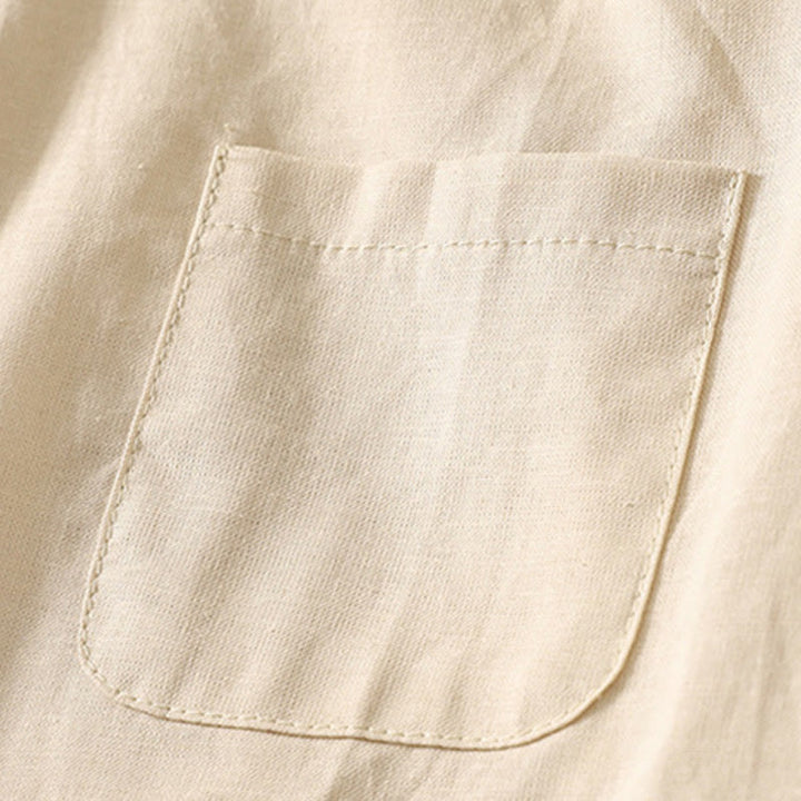 Koszula damska z bawełny i lnu z nadrukiem "Buddha Stones Daily Printing" z motywem lilii i bufiastymi rękawami - image 14