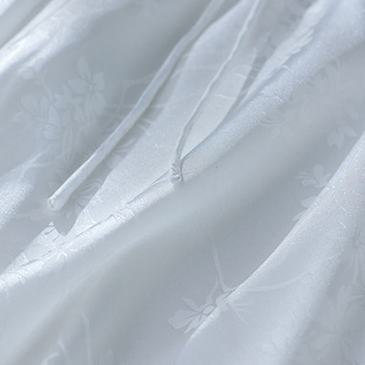 Koszula damska z żakardowym wzorem kwiatowym „Buddha Stones” na lato, z rękawem trzy czwarte - image 13