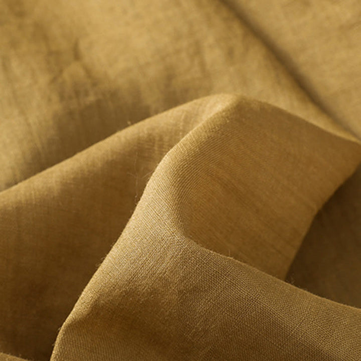 Koszula damska z bawełny i lnu z kieszeniami i rękawami trzy czwarte "Buddha Stones Daily" - image 15