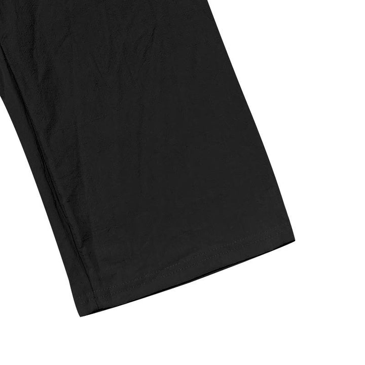 Męskie bawełniane spodnie z kieszeniami, guzikami w jednolitym kolorze i ściągaczem w kształcie Buddha Stones - image 13