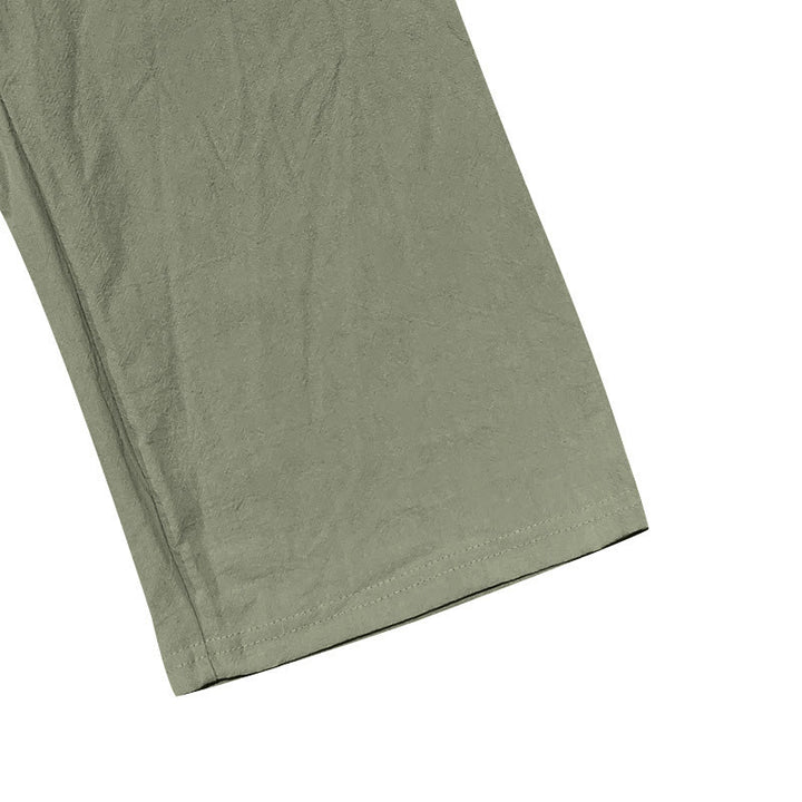 Męskie bawełniane spodnie z kieszeniami, guzikami w jednolitym kolorze i ściągaczem w kształcie Buddha Stones - image 20