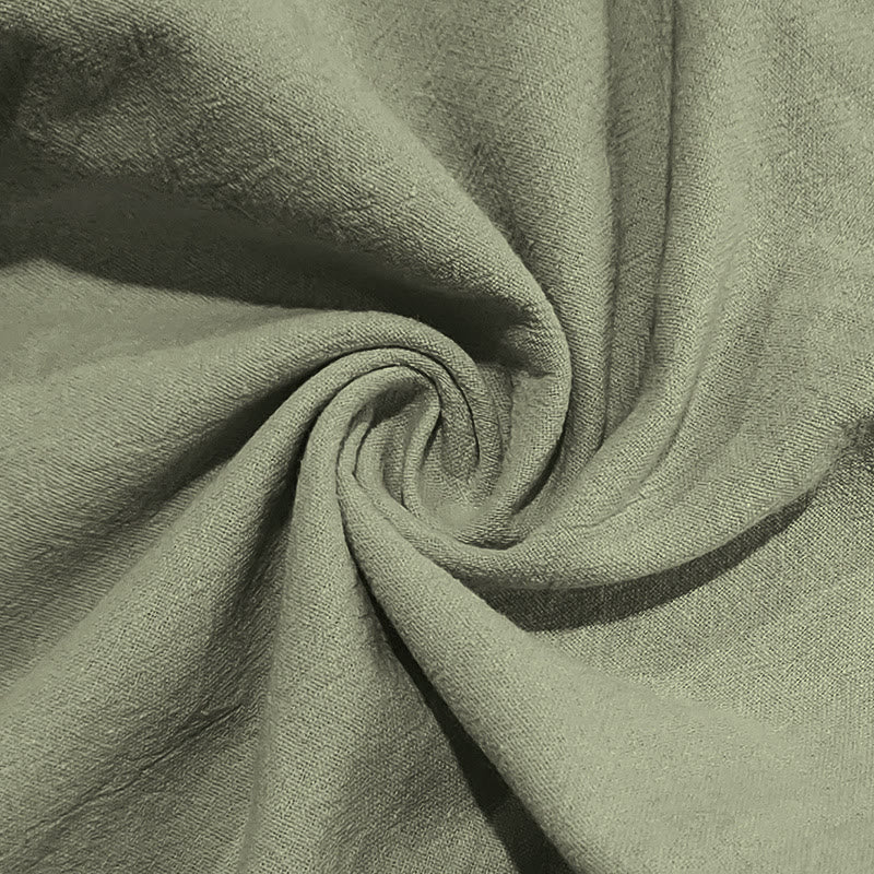 Męskie bawełniane spodnie z kieszeniami, guzikami w jednolitym kolorze i ściągaczem w kształcie Buddha Stones - image 21