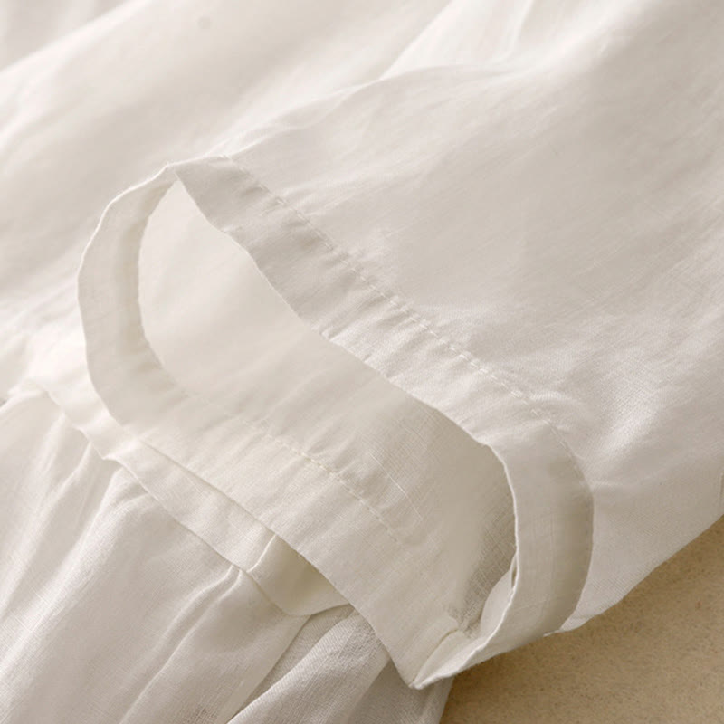 Koszula damska bawełniana z haftowanymi Buddha Stones i trzema czwartymi rękawami  - image 11