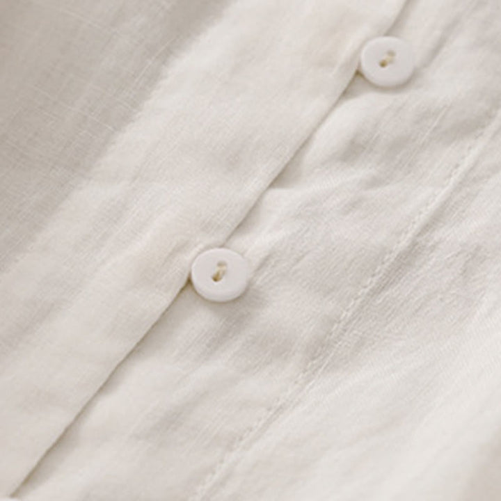 Koszula damska bawełniana z haftowanymi Buddha Stones i trzema czwartymi rękawami  - image 9