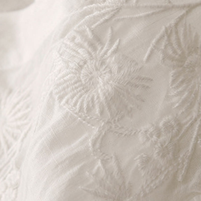 Koszula damska bawełniana z haftowanymi Buddha Stones i trzema czwartymi rękawami  - image 8