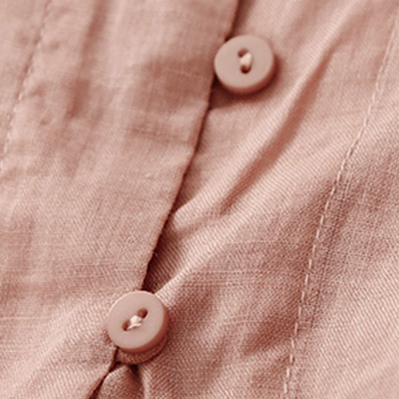 Koszula damska bawełniana z haftowanymi Buddha Stones i trzema czwartymi rękawami  - image 25