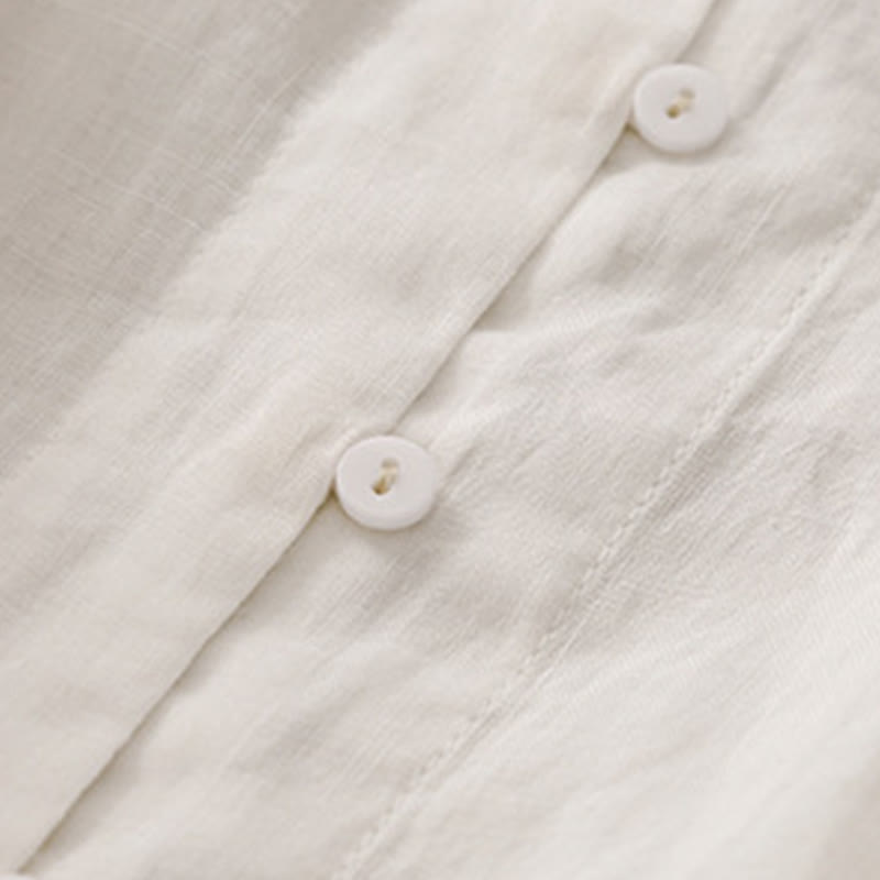 Koszula damska bawełniana z haftowanymi Buddha Stones i trzema czwartymi rękawami  - image 9