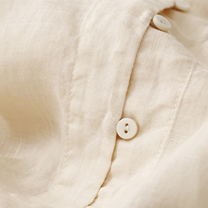 Koszula damska bawełniana z haftowanymi Buddha Stones i trzema czwartymi rękawami  - image 14