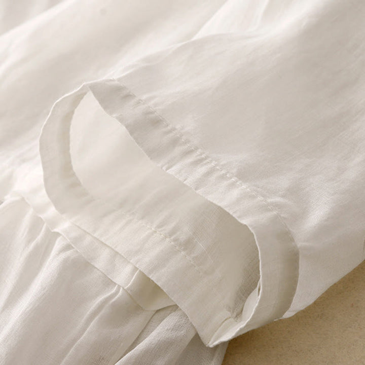 Koszula damska bawełniana z haftowanymi Buddha Stones i trzema czwartymi rękawami  - image 11