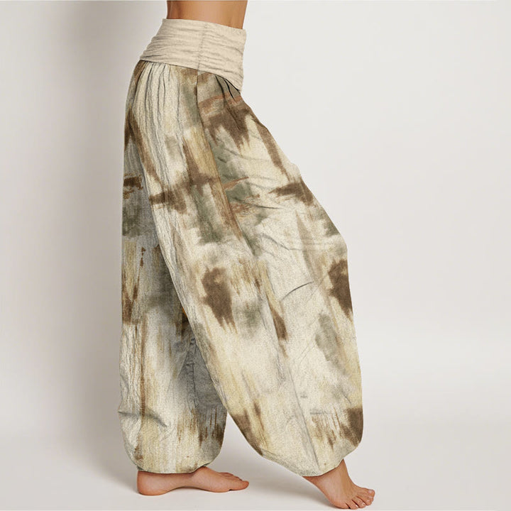Buddha Stones Czysta bawełna Tie Dye Wzór Projekt Damskie Spodnie Harem Elastyczny Pas