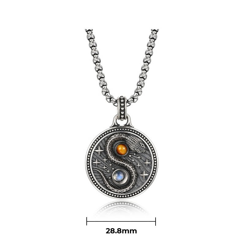 Naszyjnik z Buddha Stones z symbolem Yin Yang i miedzianym wisiorkiem bogactwa - image 8