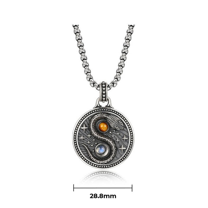 Naszyjnik z Buddha Stones z symbolem Yin Yang i miedzianym wisiorkiem bogactwa - image 8