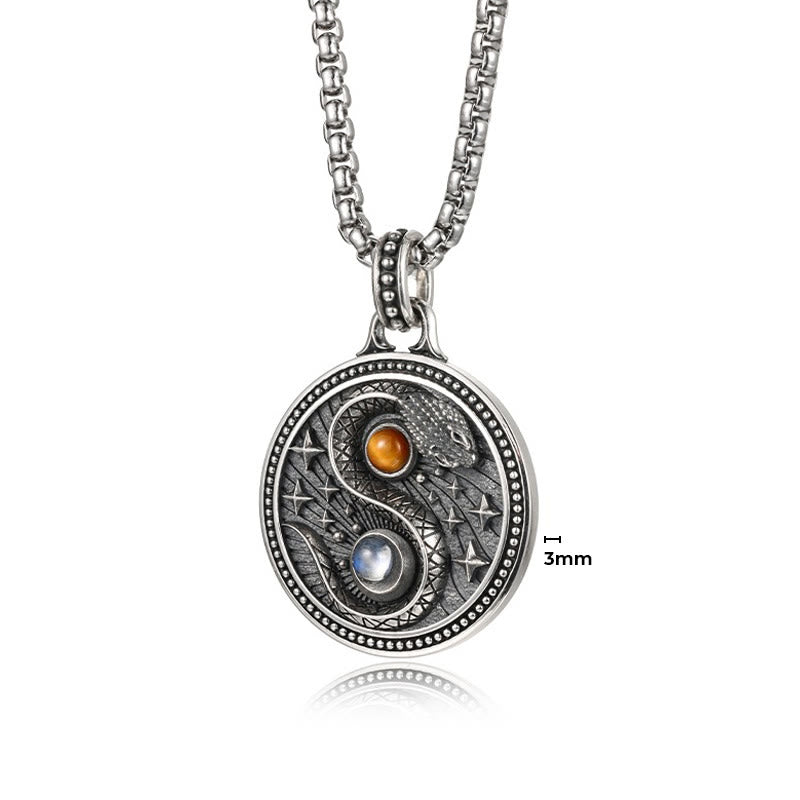 Naszyjnik z Buddha Stones z symbolem Yin Yang i miedzianym wisiorkiem bogactwa - image 5