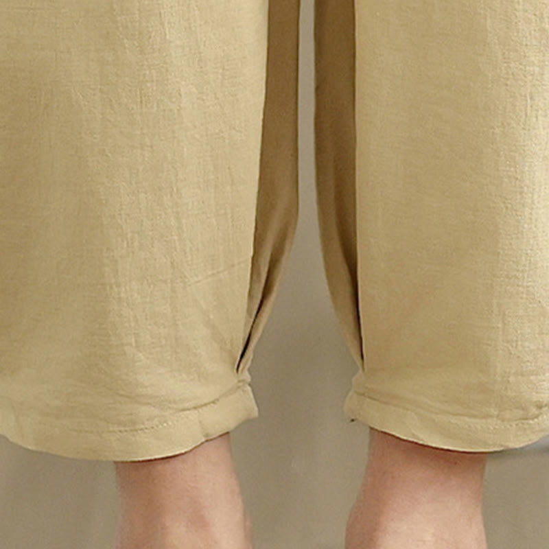 Buddha Stones 2 szt. Koszula damska z krótkim rękawem i spodniami haremowymi, zestaw do medytacji - image 26