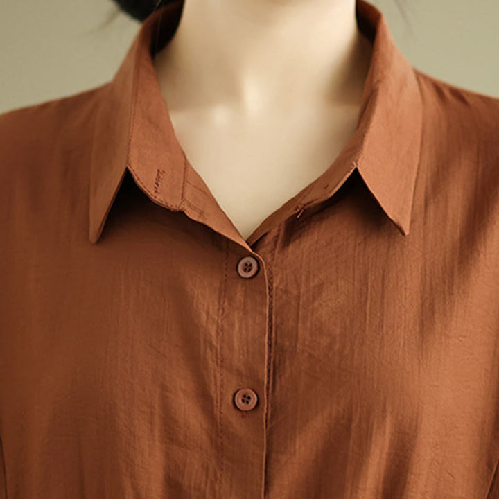 Buddha Stones 2 szt. Koszula damska z kołnierzykiem stojącym, luźne spodnie, zestaw ubrań do medytacji - image 7