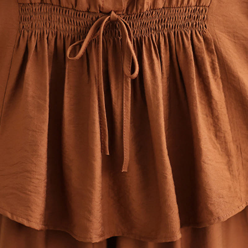 Buddha Stones 2 szt. Koszula damska z kołnierzykiem stojącym, luźne spodnie, zestaw ubrań do medytacji - image 8