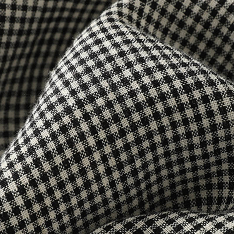 Spodnie damskie typu harem z bawełny i lnu z kieszeniami i wzorem w kratę „Buddha Stones” - image 5