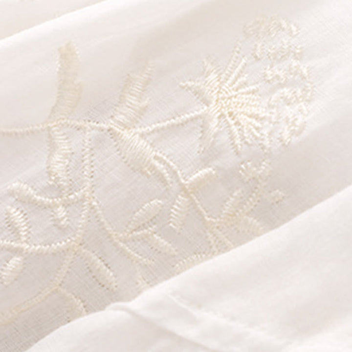 Damskie spodnie haremowe z bawełny i lnu z haftowanymi Buddha Stones i kieszeniami - image 9