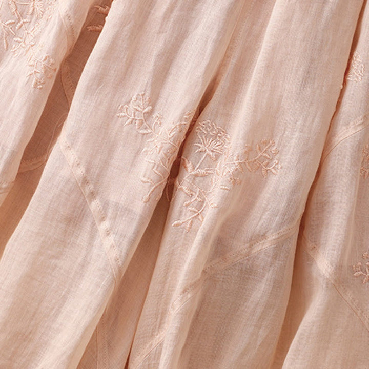 Damskie spodnie haremowe z bawełny i lnu z haftowanymi Buddha Stones i kieszeniami - image 14