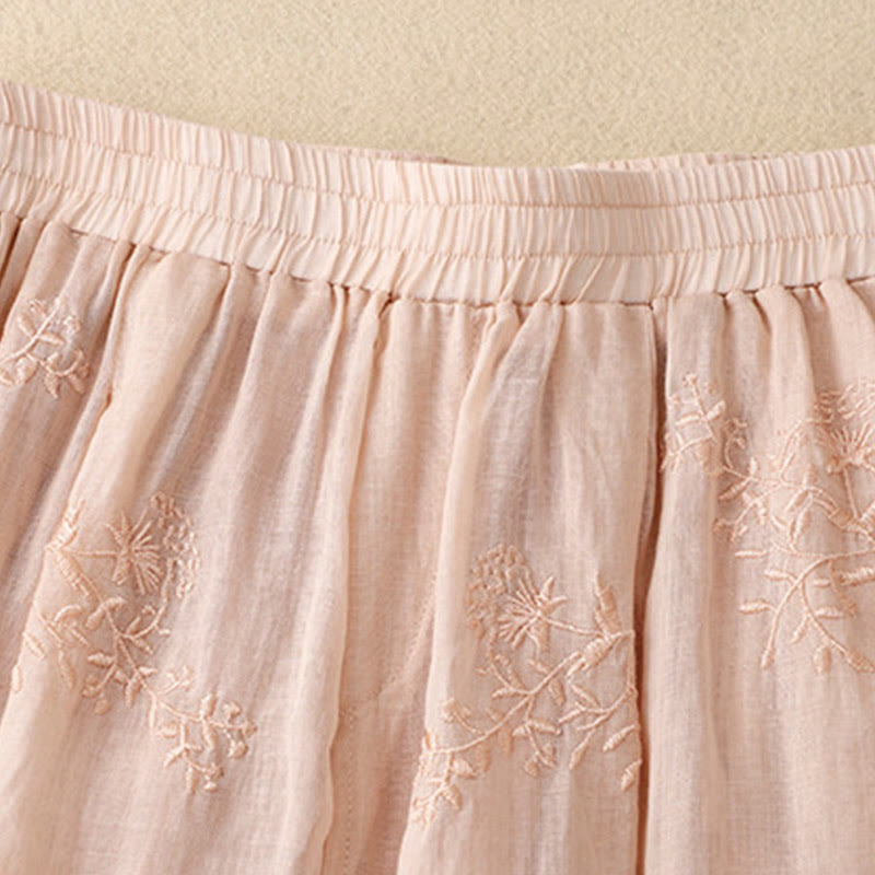 Damskie spodnie haremowe z bawełny i lnu z haftowanymi Buddha Stones i kieszeniami - image 17