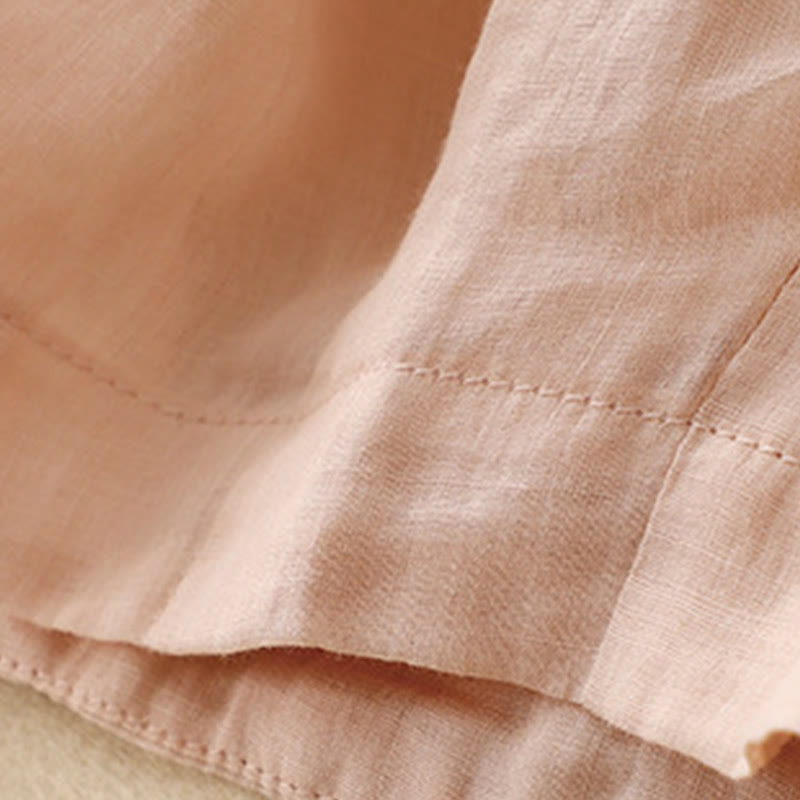 Damskie spodnie haremowe z bawełny i lnu z haftowanymi Buddha Stones i kieszeniami - image 12