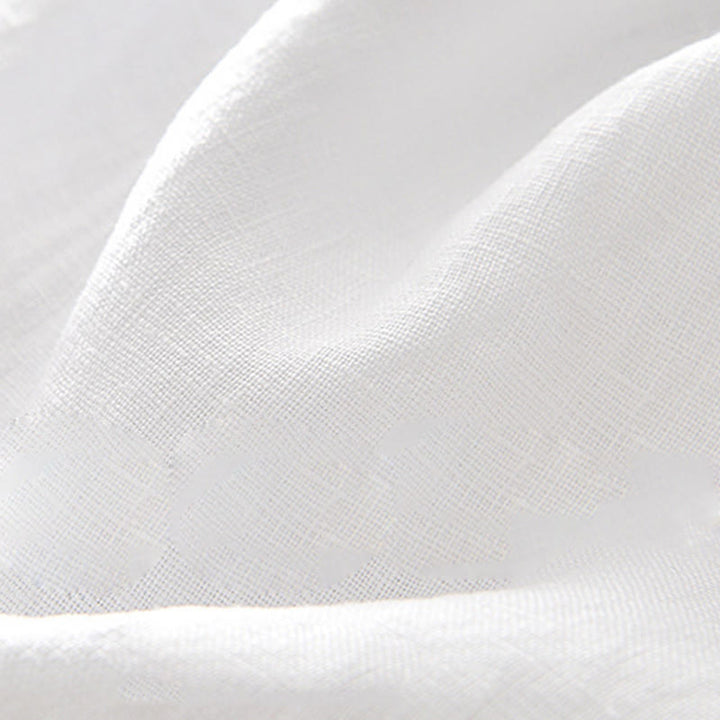 Koszula męska z krótkim rękawem i kieszeniami, lniana, z Buddha Stones , na lato, z guzikami - image 13