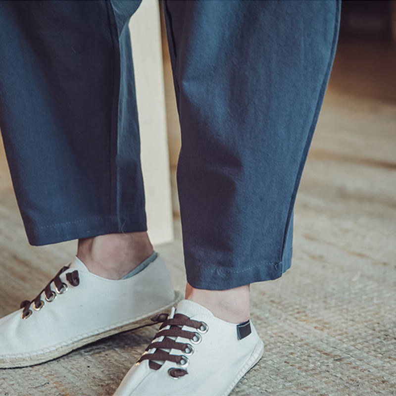 Koszula z Buddha Stones, 2 sztuki, spodnie do kostek z kieszeniami, męski zestaw do medytacji - image 48