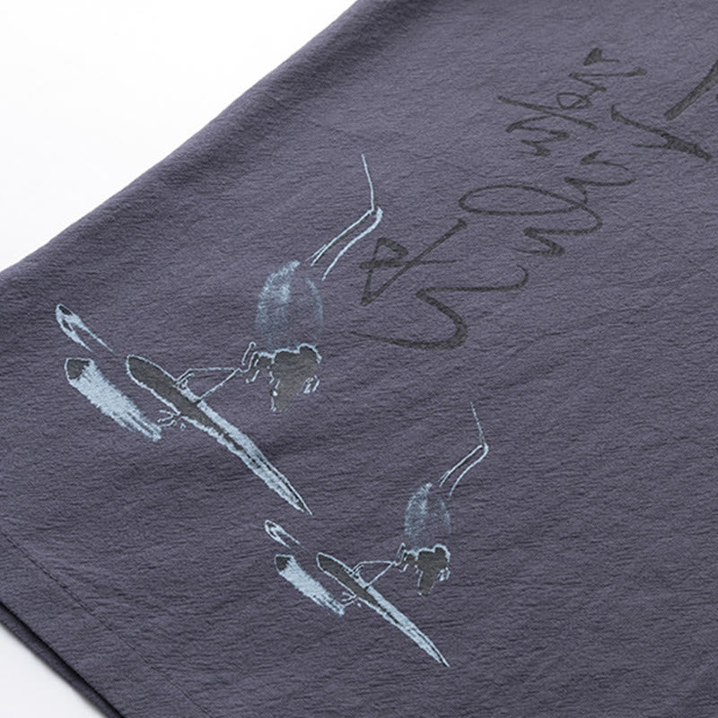 Buddha Stones, 2 szt., chińskie znaki, żuraw, bawełniana koszula, spodnie z kieszeniami, męski zestaw do medytacji - image 24