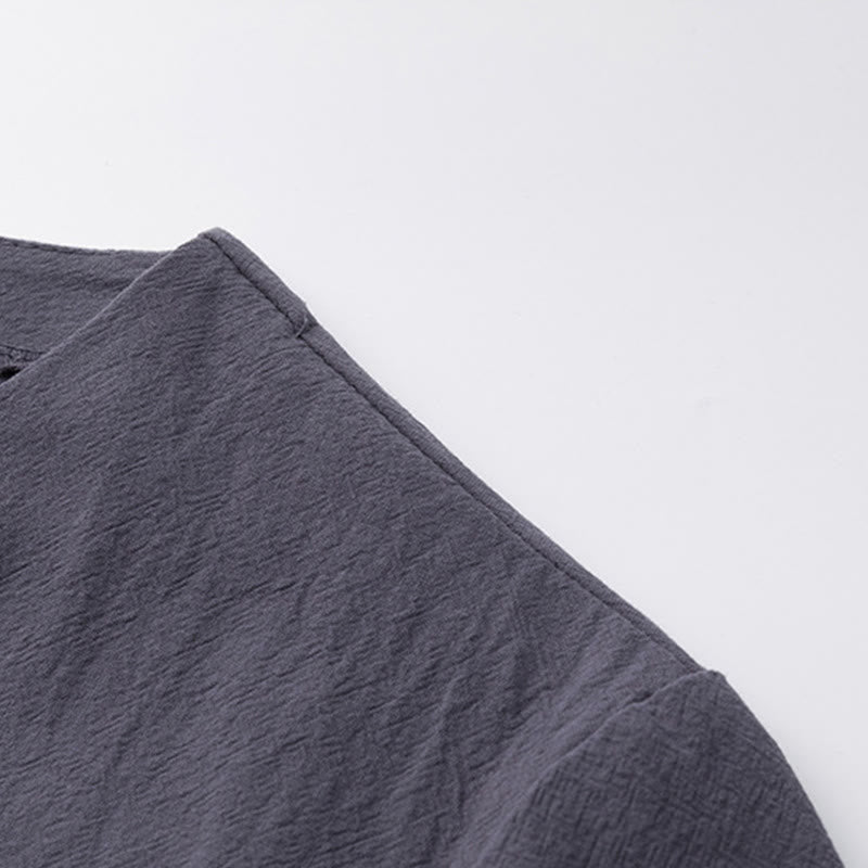 Buddha Stones, 2 szt., chińskie znaki, żuraw, bawełniana koszula, spodnie z kieszeniami, męski zestaw do medytacji - image 23