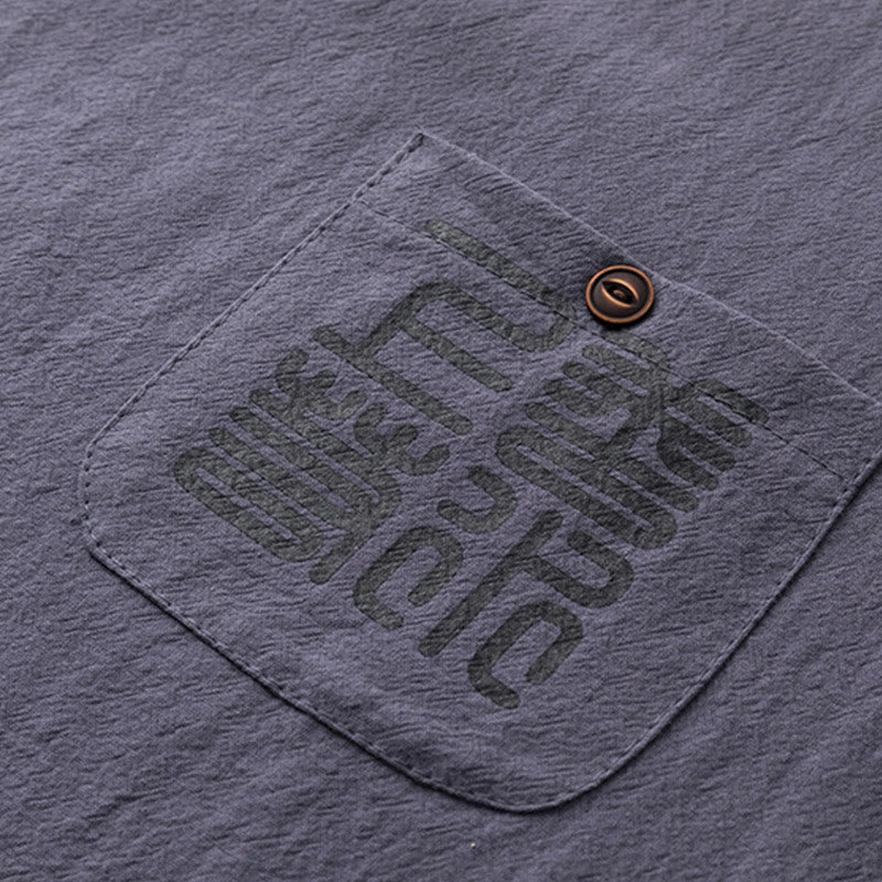 Buddha Stones, 2 szt., chińskie znaki, żuraw, bawełniana koszula, spodnie z kieszeniami, męski zestaw do medytacji - image 20