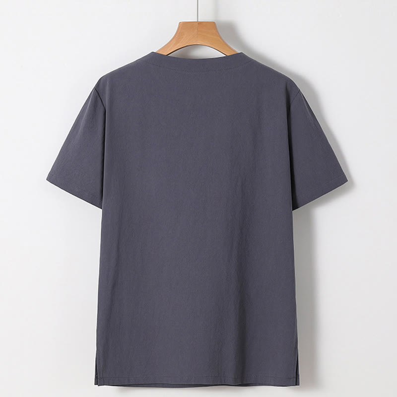 Buddha Stones, 2 szt., chińskie znaki, żuraw, bawełniana koszula, spodnie z kieszeniami, męski zestaw do medytacji - image 18