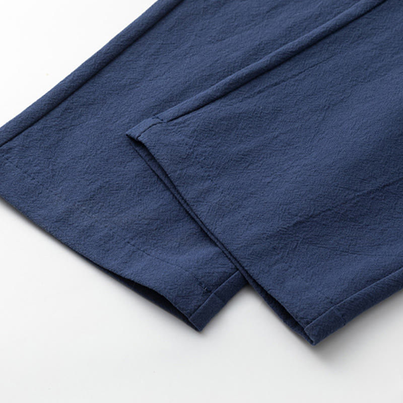 Buddha Stones, 2 szt., chińskie znaki, żuraw, bawełniana koszula, spodnie z kieszeniami, męski zestaw do medytacji - image 14